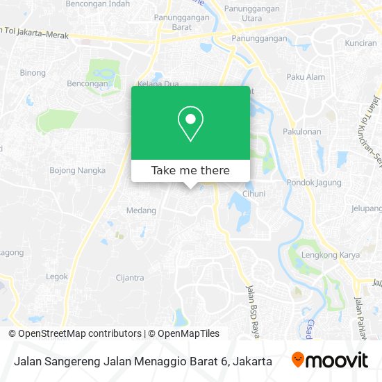 Jalan Sangereng Jalan Menaggio Barat 6 map