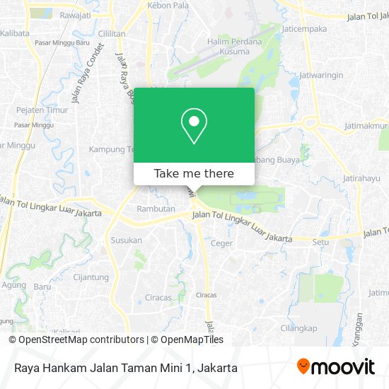 Raya Hankam Jalan Taman Mini 1 map