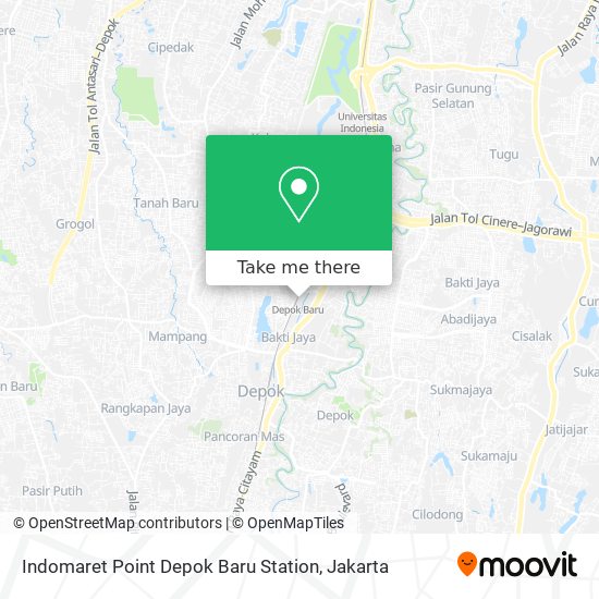 Indomaret Point Depok Baru Station map