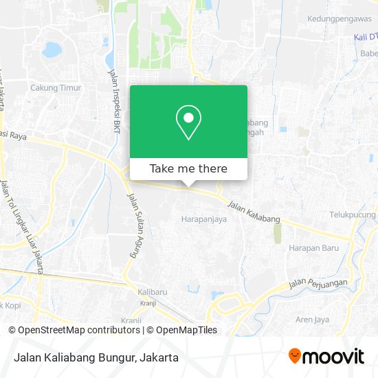 Jalan Kaliabang Bungur map