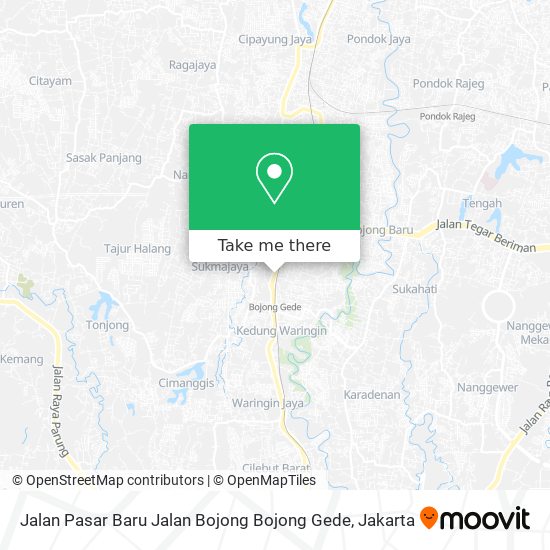 Jalan Pasar Baru Jalan Bojong Bojong Gede map