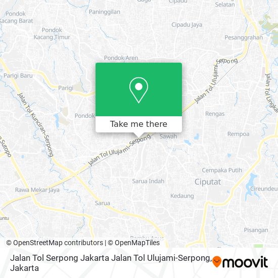 Jalan Tol Serpong Jakarta Jalan Tol Ulujami-Serpong map