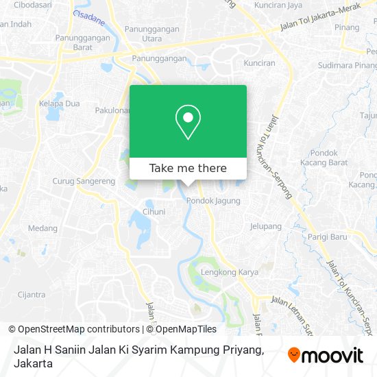 Jalan H Saniin Jalan Ki Syarim Kampung Priyang map