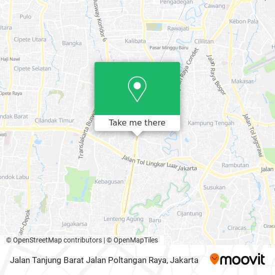 Jalan Tanjung Barat Jalan Poltangan Raya map