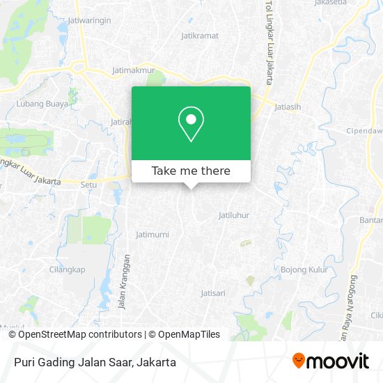 Puri Gading Jalan Saar map