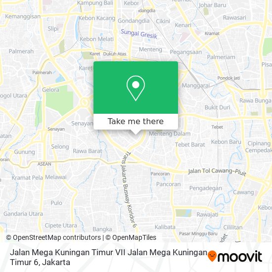 Jalan Mega Kuningan Timur VII Jalan Mega Kuningan Timur 6 map