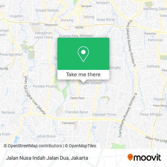 Jalan Nusa Indah Jalan Dua map