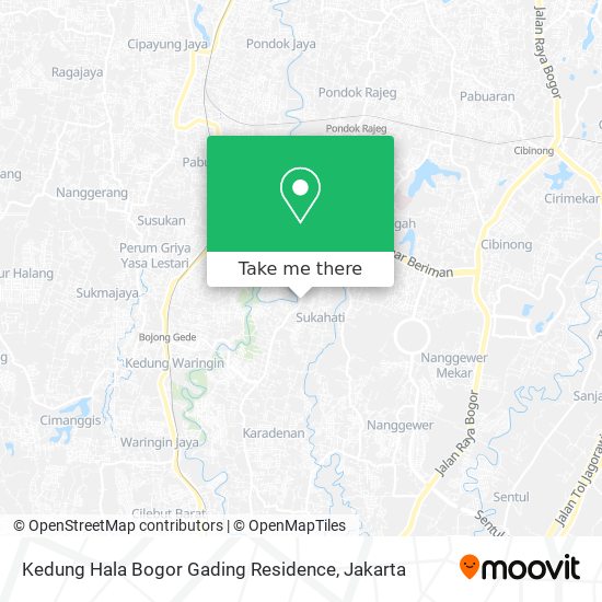 Kedung Hala Bogor Gading Residence map