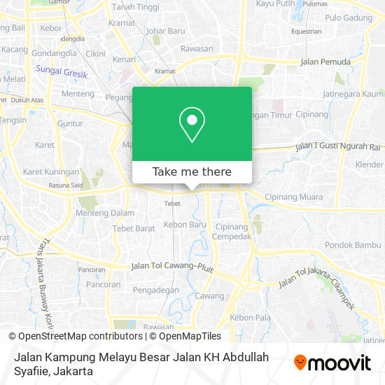 Jalan Kampung Melayu Besar Jalan KH Abdullah Syafiie map