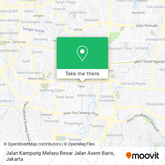 Jalan Kampung Melayu Besar Jalan Asem Baris map