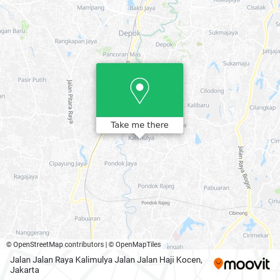 Jalan Jalan Raya Kalimulya Jalan Jalan Haji Kocen map