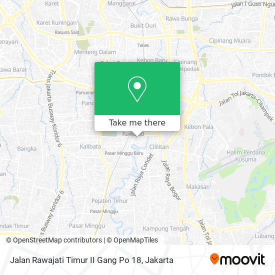 Jalan Rawajati Timur II Gang Po 18 map