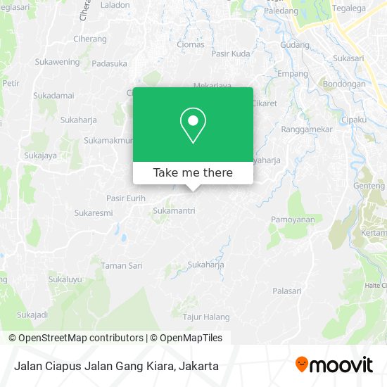 Jalan Ciapus Jalan Gang Kiara map