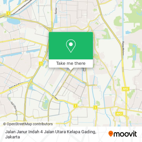 Jalan Janur Indah 4 Jalan Utara Kelapa Gading map