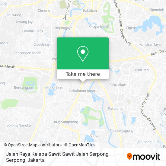 Jalan Raya Kelapa Sawit Sawit Jalan Serpong Serpong map