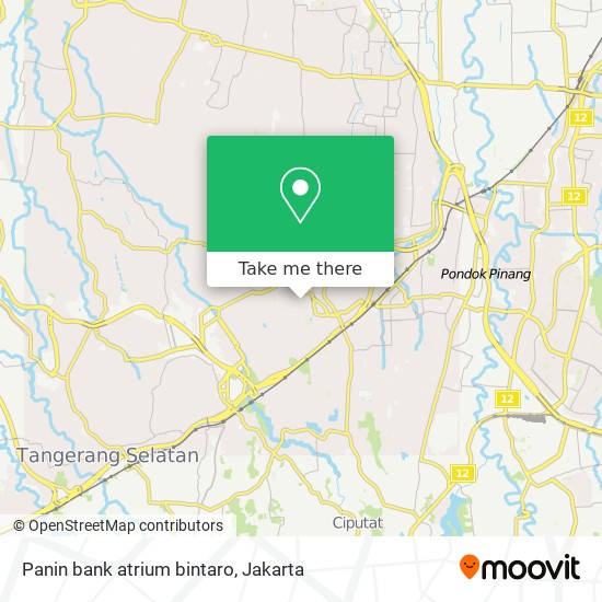 Panin bank atrium bintaro map