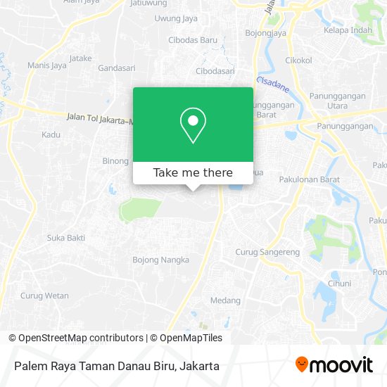 Palem Raya Taman Danau Biru map