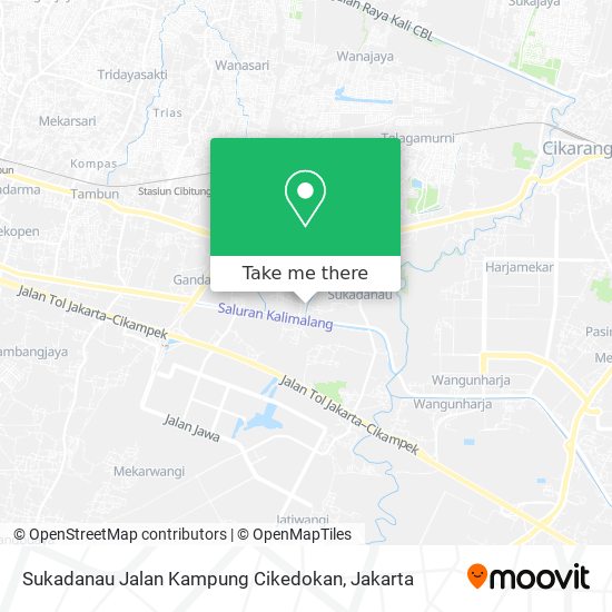 Sukadanau Jalan Kampung Cikedokan map