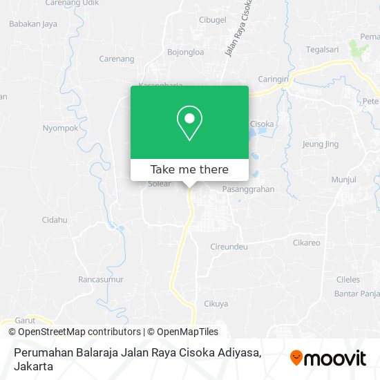 Perumahan Balaraja Jalan Raya Cisoka Adiyasa map
