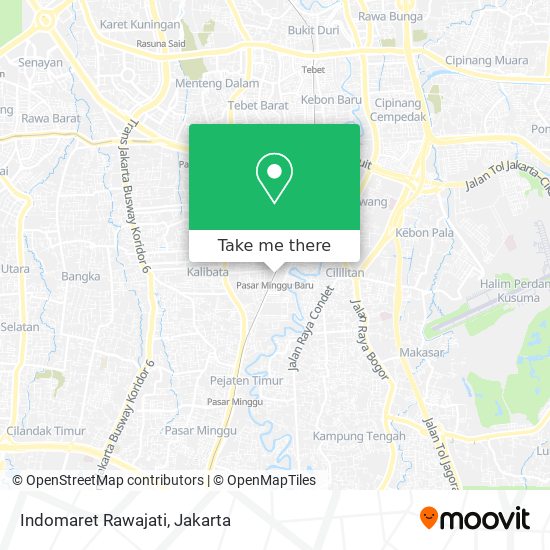 Indomaret Rawajati map