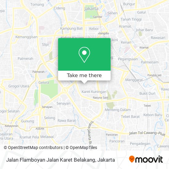 Jalan Flamboyan Jalan Karet Belakang map