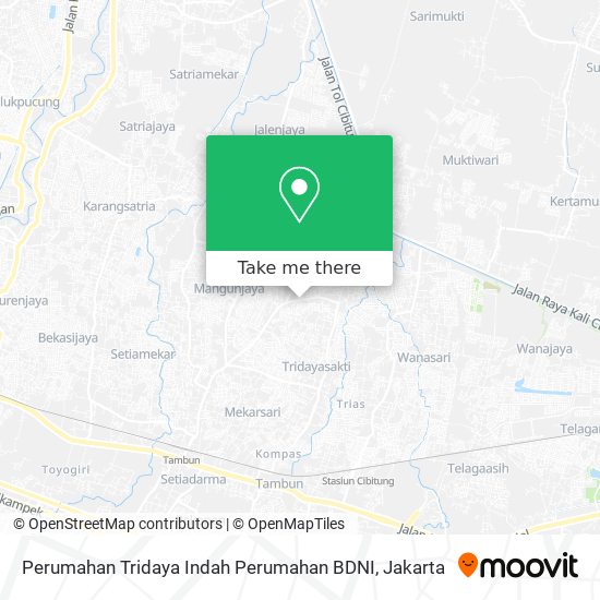 Perumahan Tridaya Indah Perumahan BDNI map
