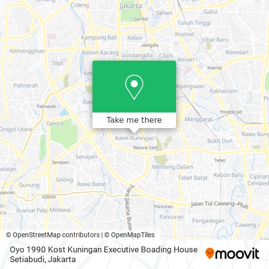 Oyo 1990 Kost Kuningan Executive Boading House Setiabudi map