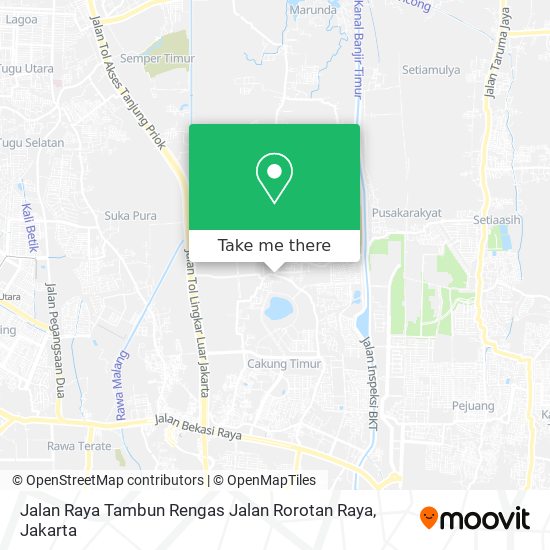 Jalan Raya Tambun Rengas Jalan Rorotan Raya map