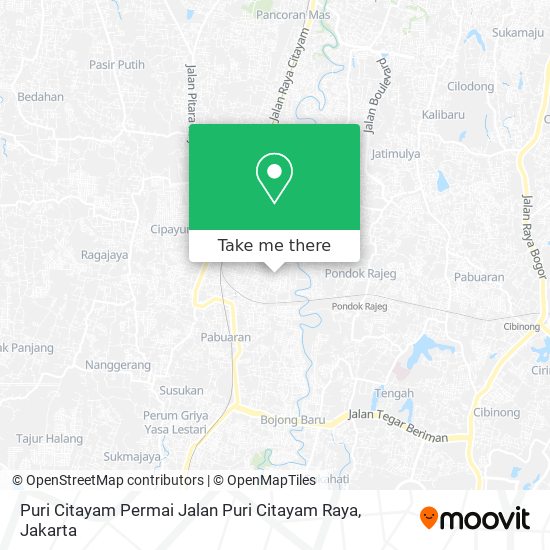 Puri Citayam Permai Jalan Puri Citayam Raya map