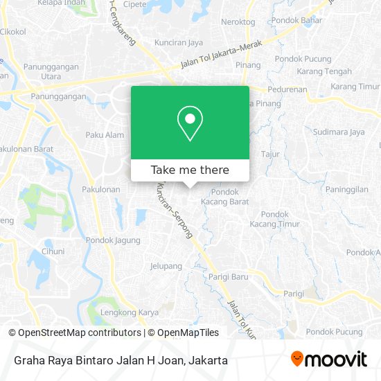 Graha Raya Bintaro Jalan H Joan map