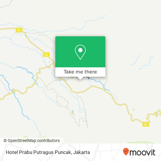 Hotel Prabu Putragus Puncak map