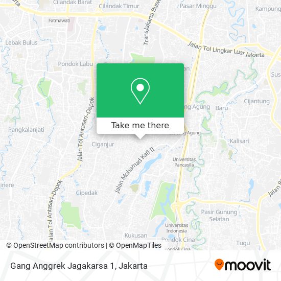 Gang Anggrek Jagakarsa 1 map