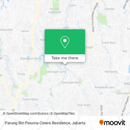 Parung Bin Pesona Cinere Residence map