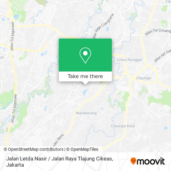 Jalan Letda Nasir / Jalan Raya Tlajung Cikeas map