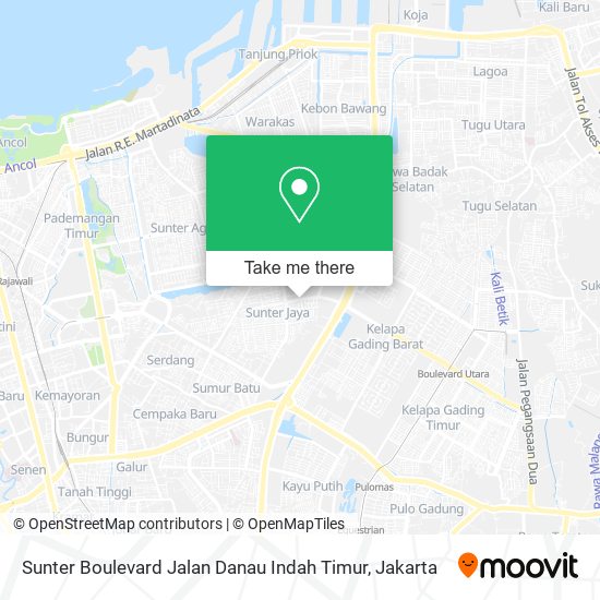 Sunter Boulevard Jalan Danau Indah Timur map