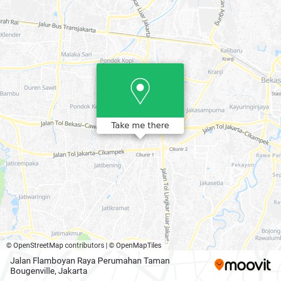 Jalan Flamboyan Raya Perumahan Taman Bougenville map