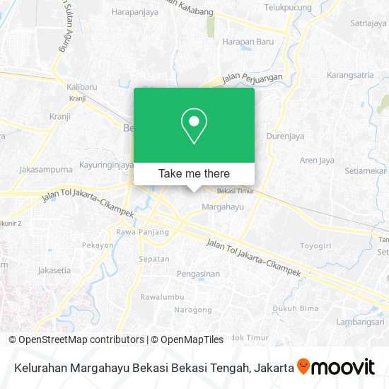 Kelurahan Margahayu Bekasi Bekasi Tengah map