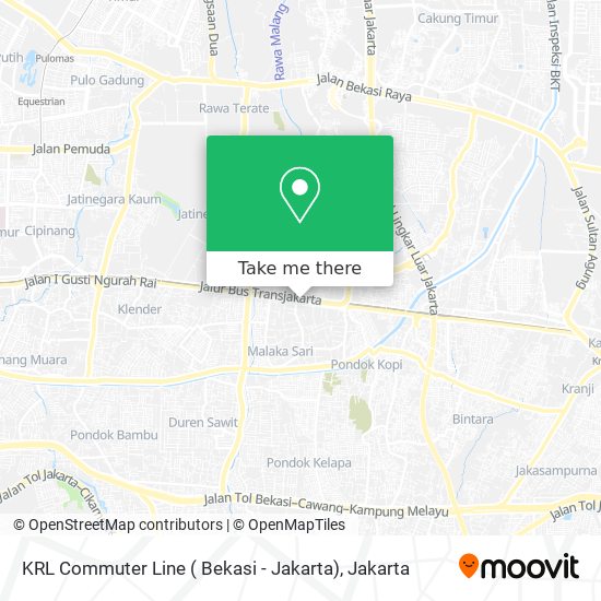 KRL Commuter Line ( Bekasi - Jakarta) map