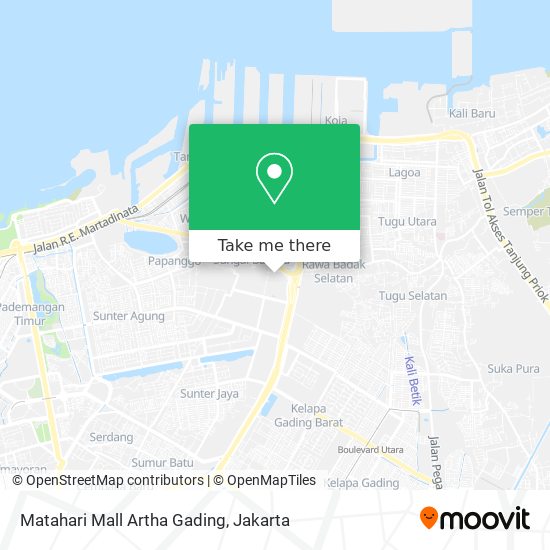 Matahari Mall Artha Gading map
