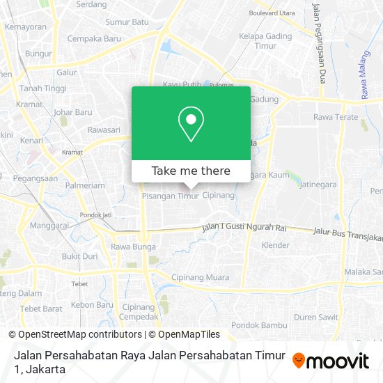 Jalan Persahabatan Raya Jalan Persahabatan Timur 1 map