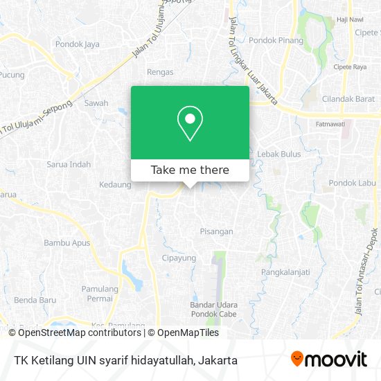 TK Ketilang UIN syarif hidayatullah map