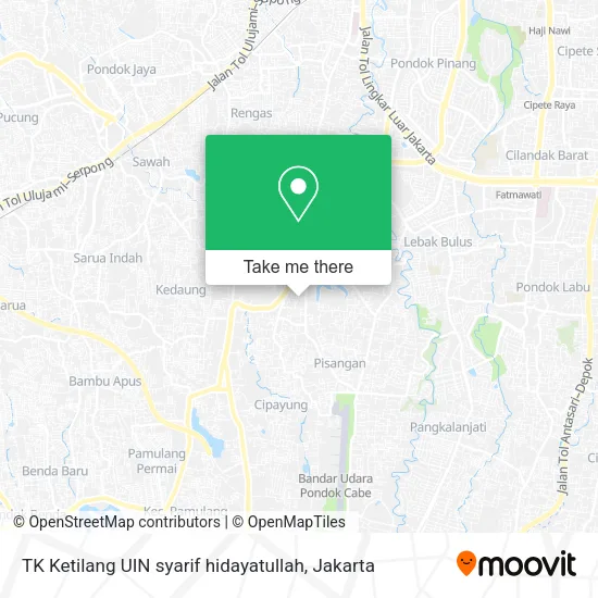 TK Ketilang UIN syarif hidayatullah map