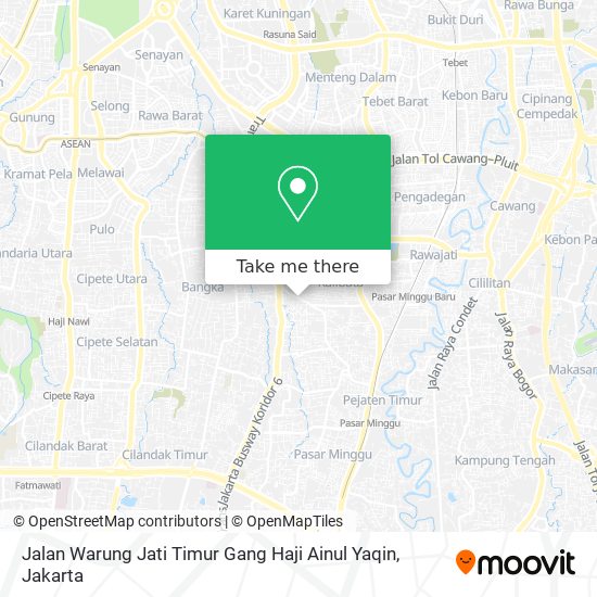 Jalan Warung Jati Timur Gang Haji Ainul Yaqin map