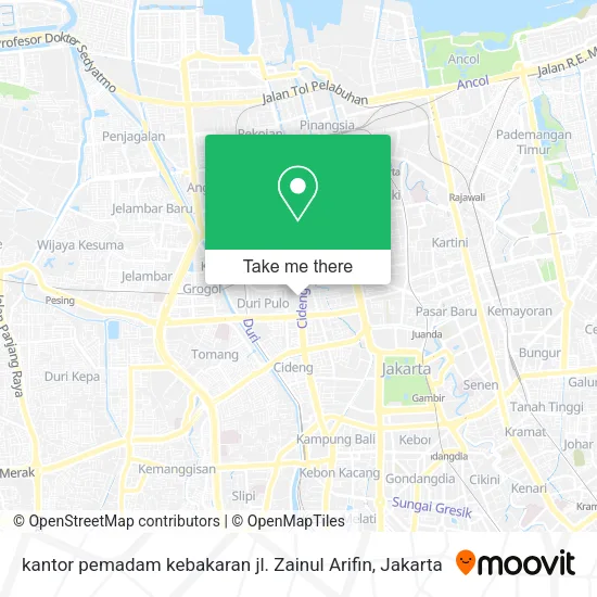 kantor pemadam kebakaran jl. Zainul Arifin map