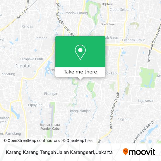 Karang Karang Tengah Jalan Karangsari map