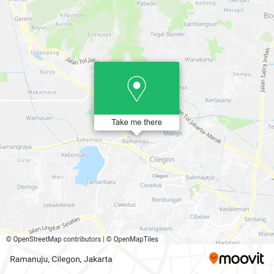 Ramanuju, Cilegon map