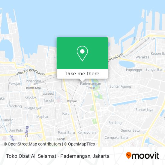 Toko Obat Ali Selamat - Pademangan map