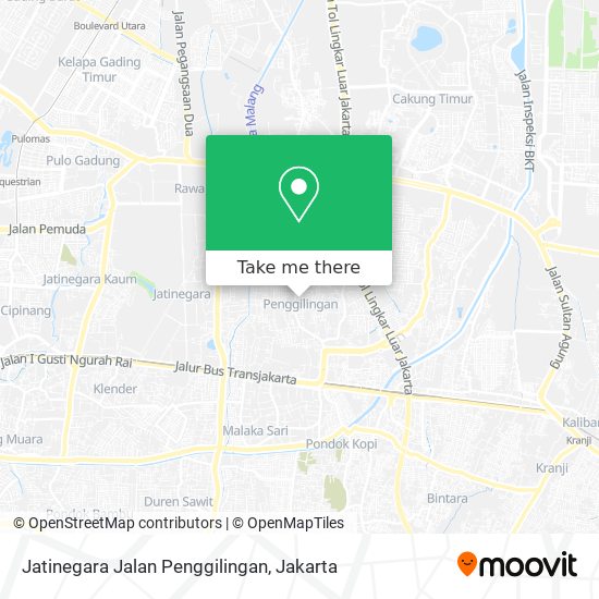 Jatinegara Jalan Penggilingan map