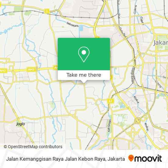 Jalan Kemanggisan Raya Jalan Kebon Raya map