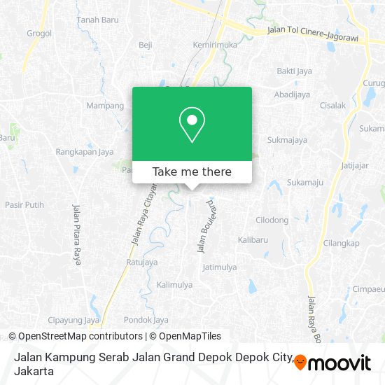 Jalan Kampung Serab Jalan Grand Depok Depok City map